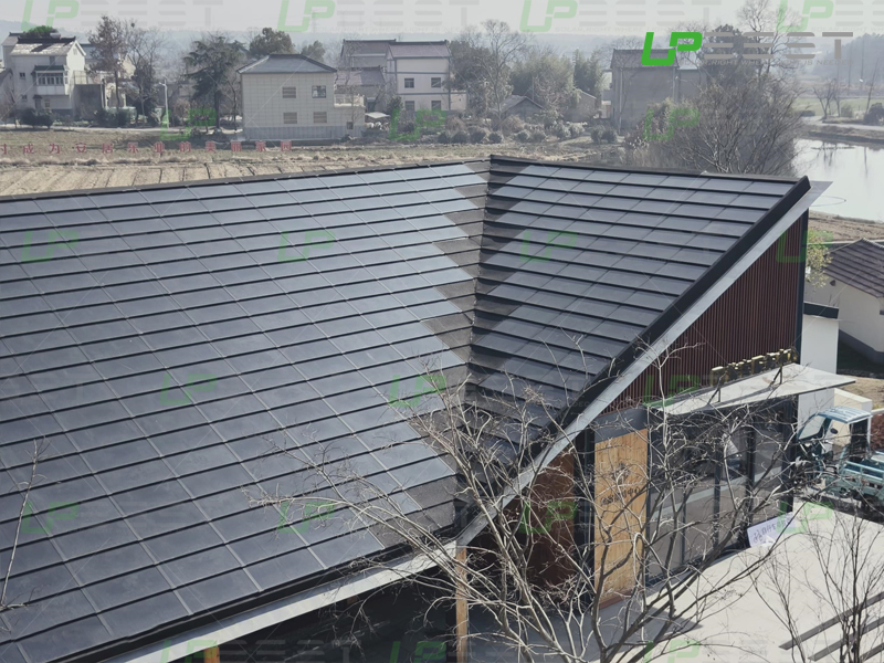 UPBEST BIPV solar tile project after 3 month of raining and snowing, it shines beatifully, waterproof is the first when it comes to building intergrated photovoltaic projects