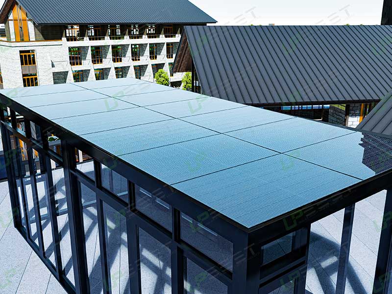 Photovoltaic Glass Modules-Transmittable Photovoltaic curtain wall  2000*2000*15.04 mm